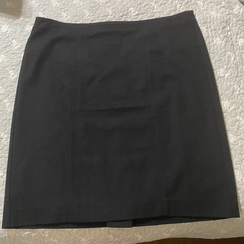 Gap Black Cotton Pencil Skirt with Zip and stretch 16 NWOT Great Bodycon Basic